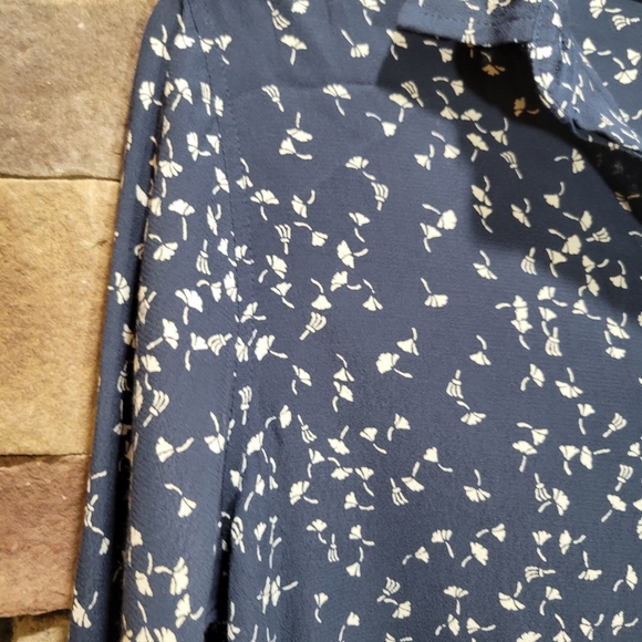 Ganni Barra Crepe Shirt in Total Eclipse size EU 34/ US XS - Picture 9 of 12